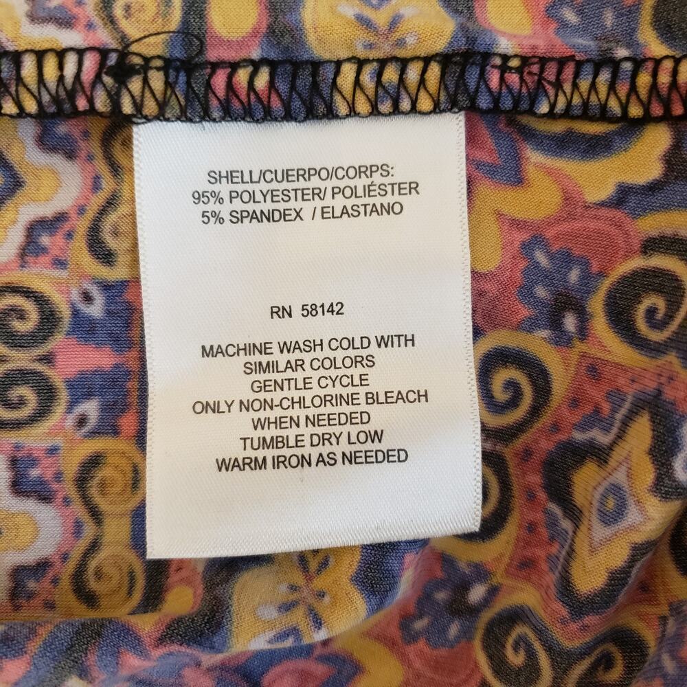 💃 London Times Mara Shift Dress – Geo Black Gold Paisley Print | Size 1X - Picture 8 of 9
